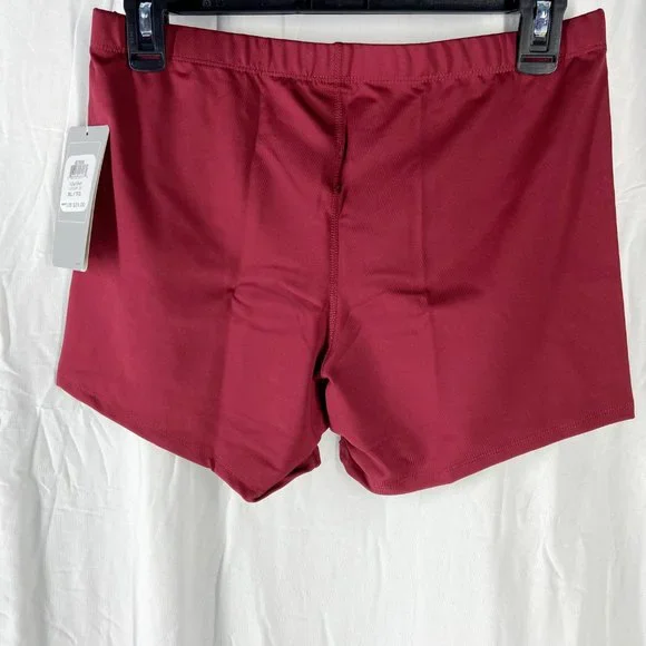 Asics Womens Dark Red 4" Court Volleyball Spandex Shorts - Picture 6 of 7